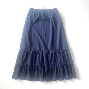 Brandy Melville navy blue tiered maxi skirt
